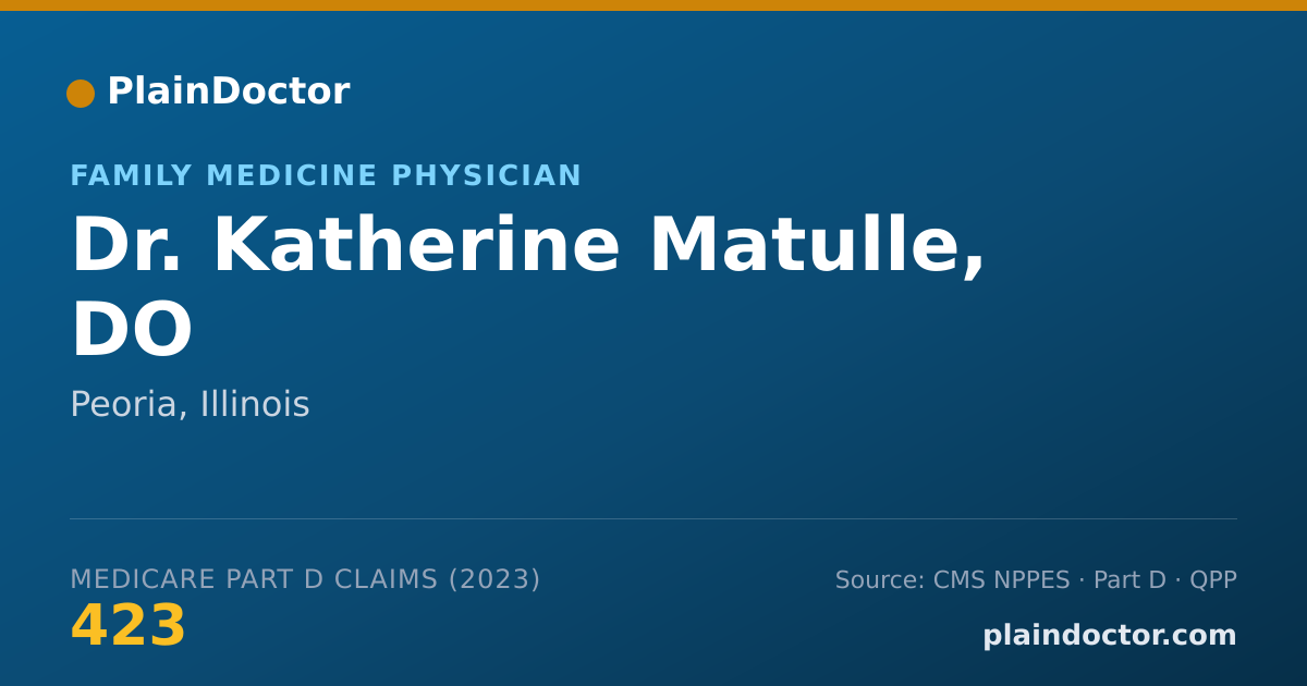 Shareable card for Katherine Matulle, DO - Family Medicine Physician, Peoria, IL