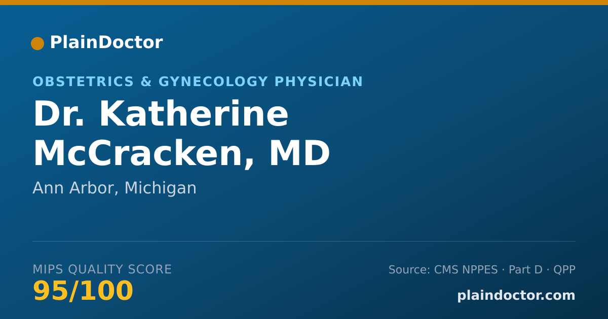 Shareable card for Katherine McCracken, MD - Obstetrics & Gynecology Physician, Ann Arbor, MI