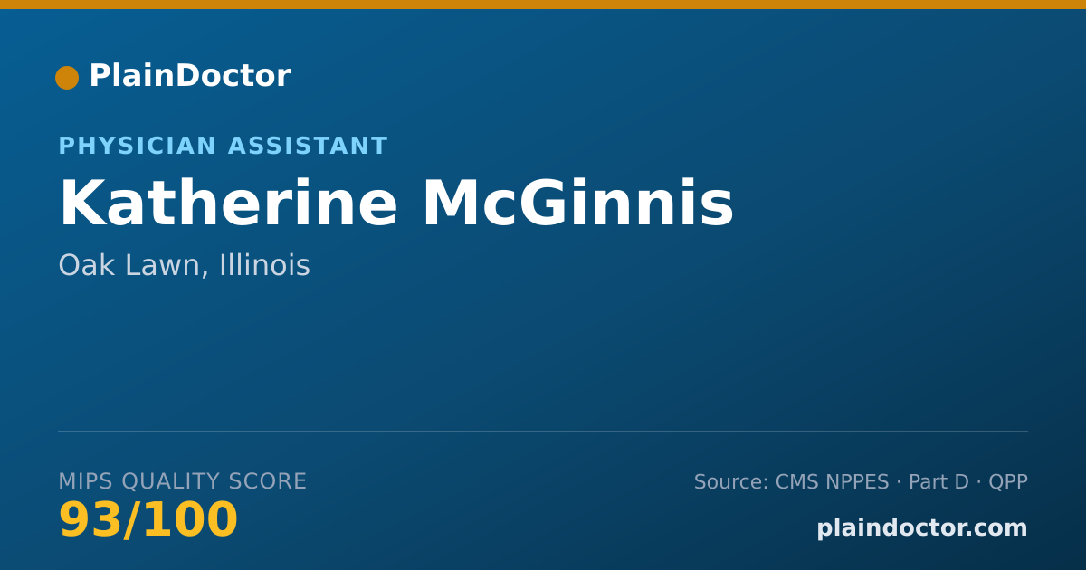 Shareable card for Katherine McGinnis - Physician Assistant, Oak Lawn, IL