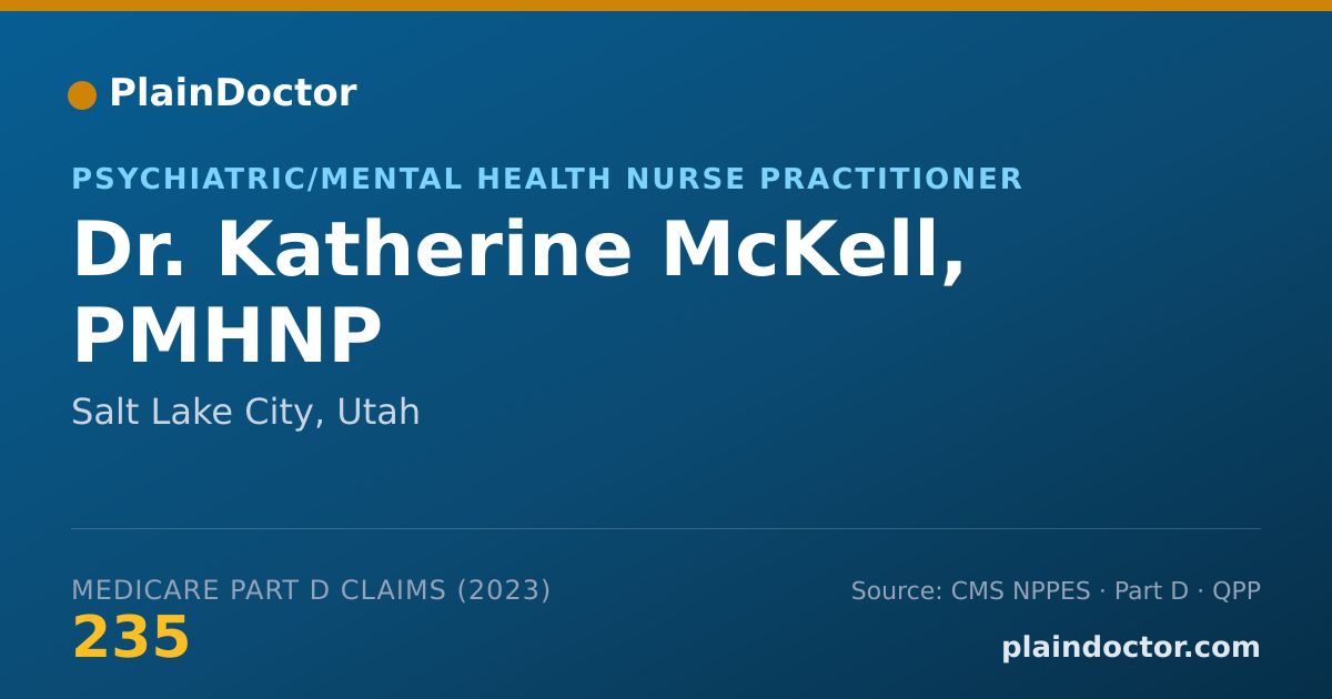 Shareable card for Katherine McKell, PMHNP - Psychiatric/Mental Health Nurse Practitioner, Salt Lake City, UT