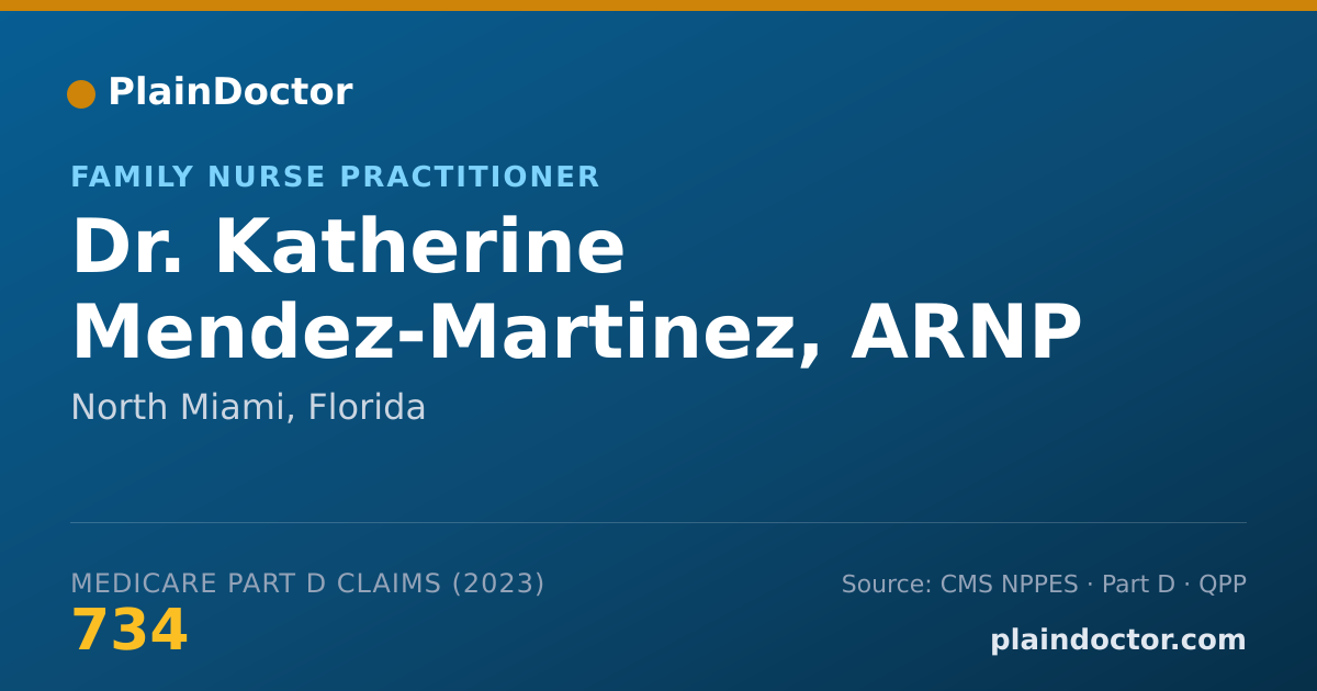 Shareable card for Katherine Mendez-Martinez, ARNP - Family Nurse Practitioner, North Miami, FL