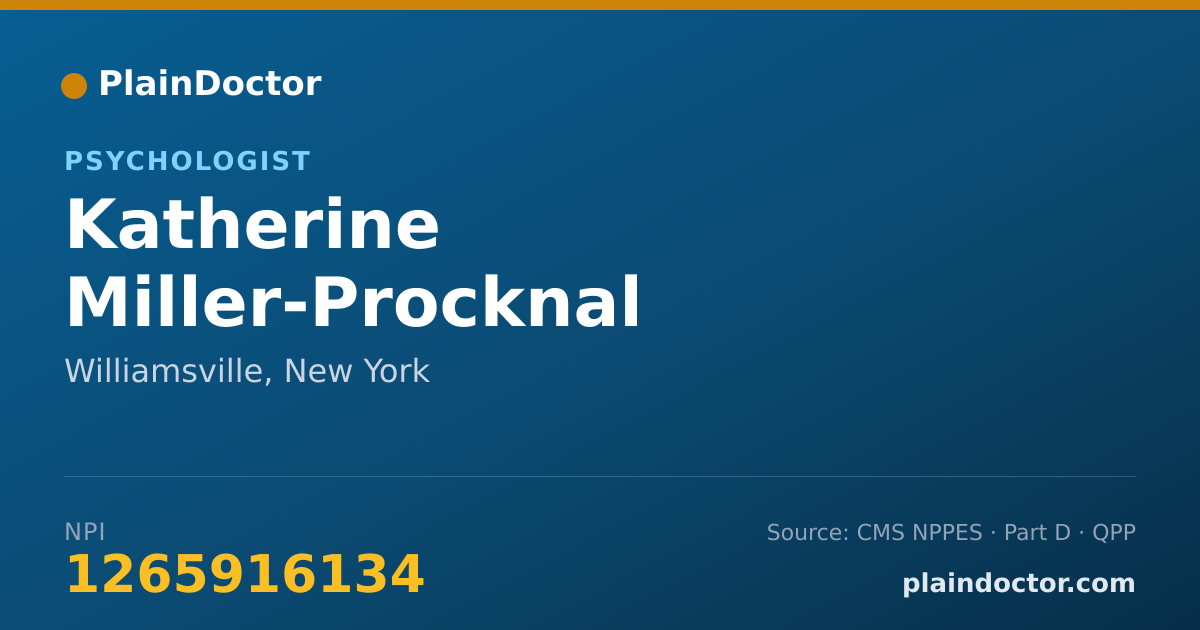 Shareable card for Katherine Miller-Procknal - Psychologist, Williamsville, NY