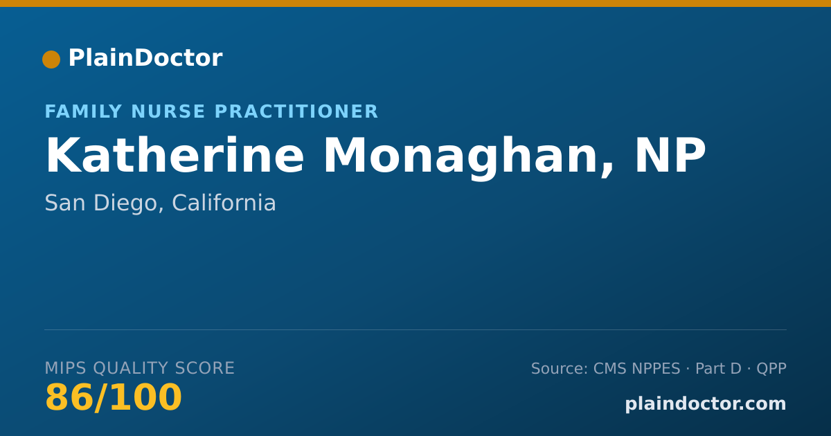 Shareable card for Katherine Monaghan, NP - Family Nurse Practitioner, San Diego, CA