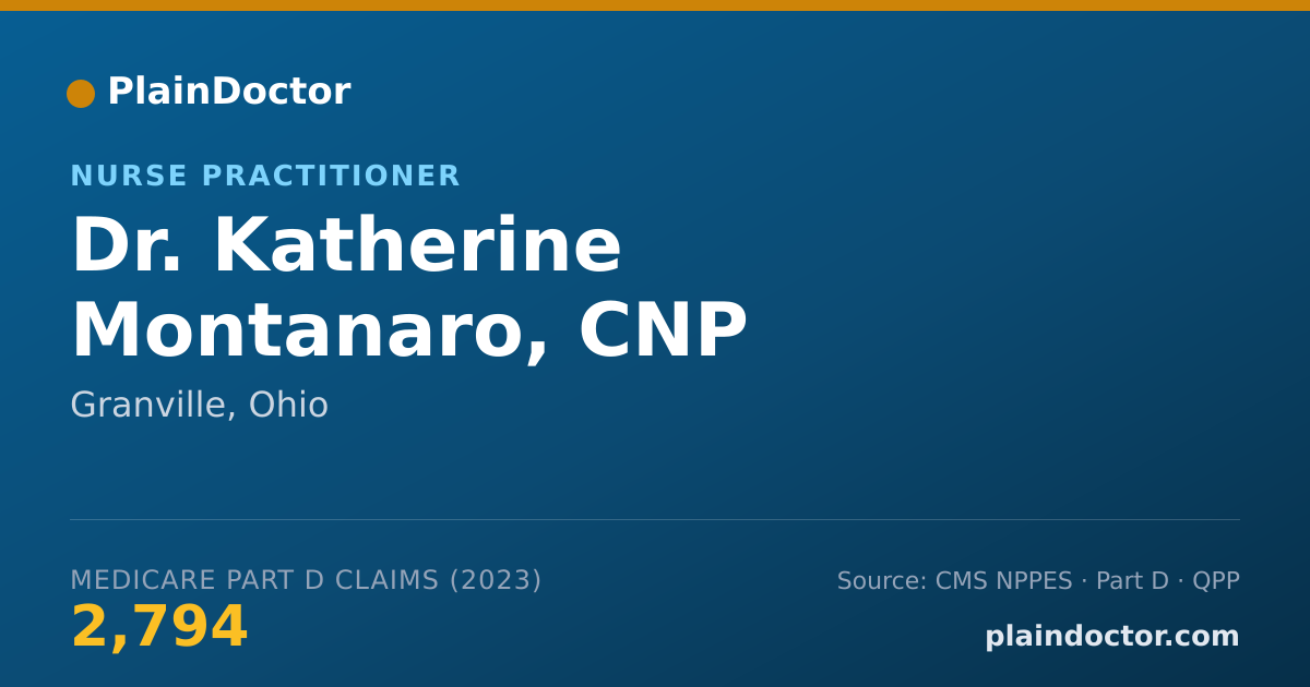 Shareable card for Katherine Montanaro, CNP - Nurse Practitioner, Granville, OH