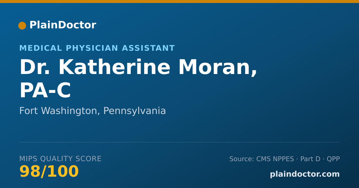 Shareable card for Katherine Moran, PA-C - Medical Physician Assistant, Fort Washington, PA