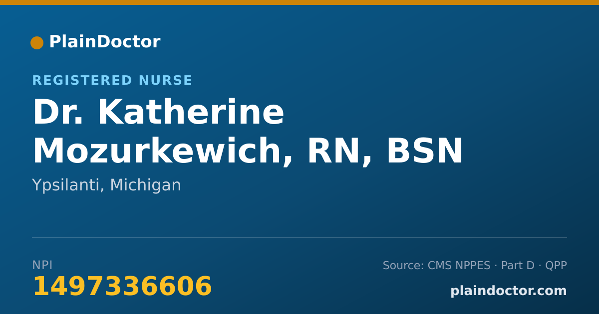 Shareable card for Katherine Mozurkewich, RN, BSN - Registered Nurse, Ypsilanti, MI