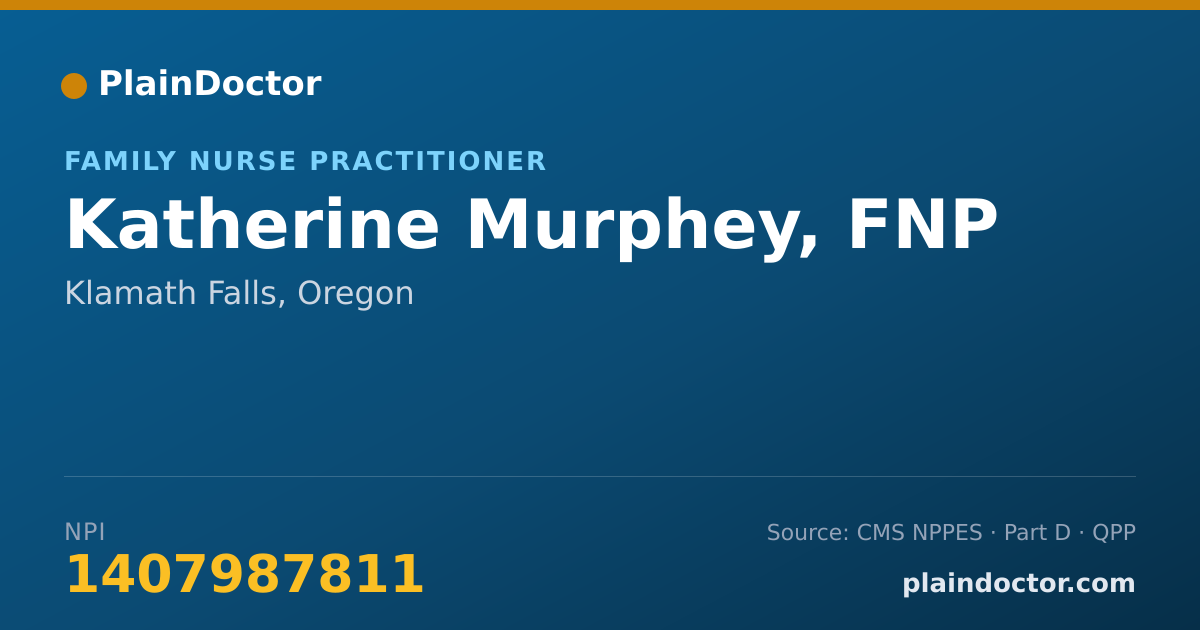 Shareable card for Katherine Murphey, FNP - Family Nurse Practitioner, Klamath Falls, OR