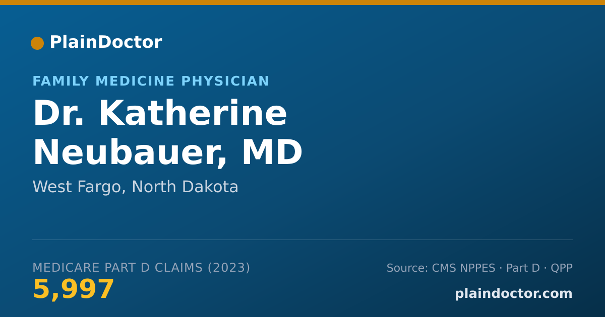 Shareable card for Katherine Neubauer, MD - Family Medicine Physician, West Fargo, ND
