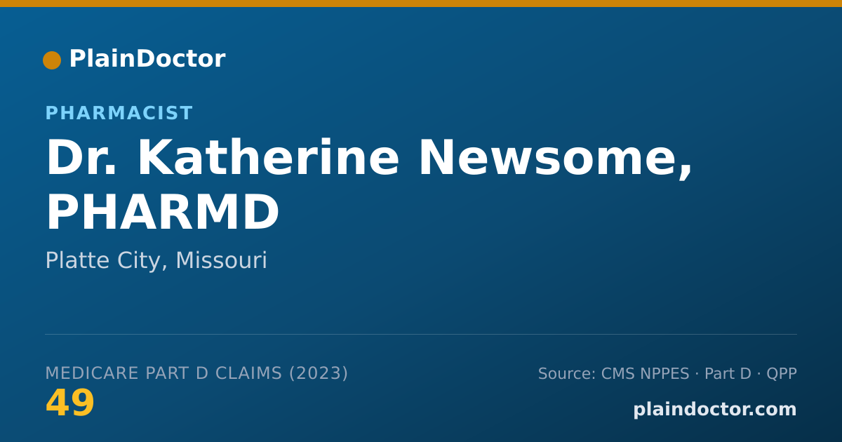 Shareable card for Katherine Newsome, PHARMD - Pharmacist, Platte City, MO