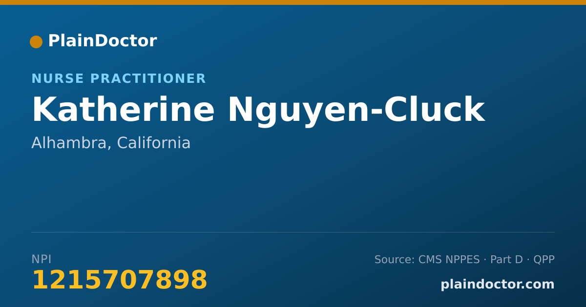 Shareable card for Katherine Nguyen-Cluck - Nurse Practitioner, Alhambra, CA