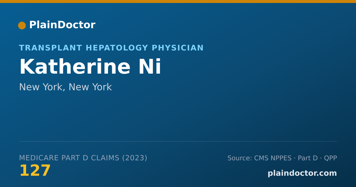 Shareable card for Katherine Ni - Transplant Hepatology Physician, New York, NY
