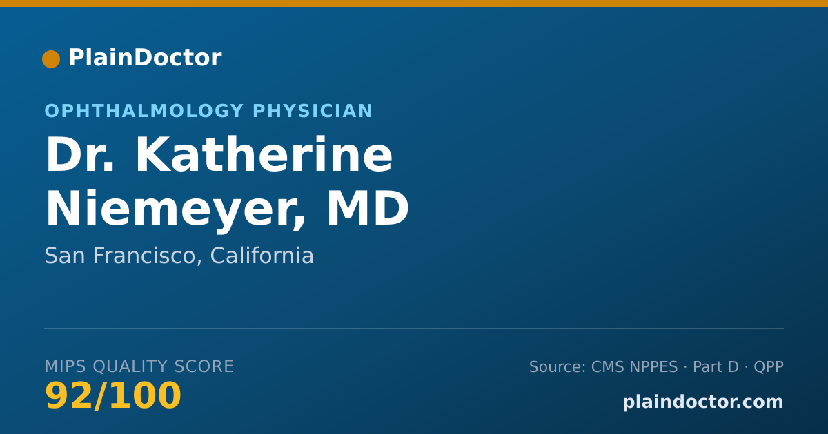 Shareable card for Katherine Niemeyer, MD - Ophthalmology Physician, San Francisco, CA