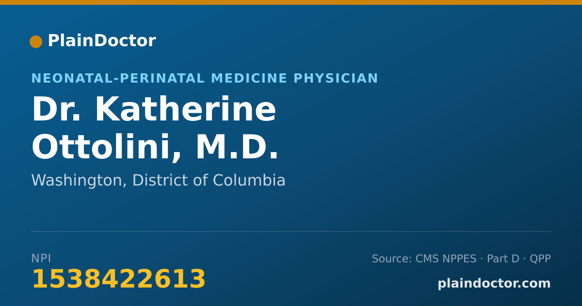 Shareable card for Katherine Ottolini, M.D. - Military Health Care Provider, Washington, DC
