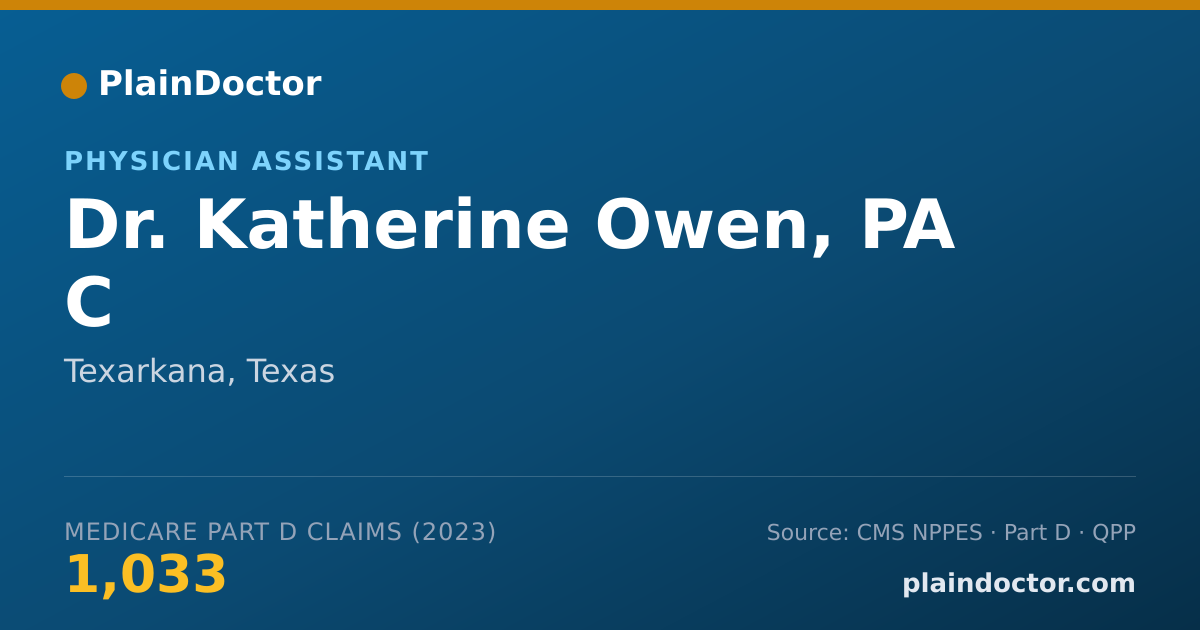 Shareable card for Katherine Owen, PA C - Physician Assistant, Texarkana, TX