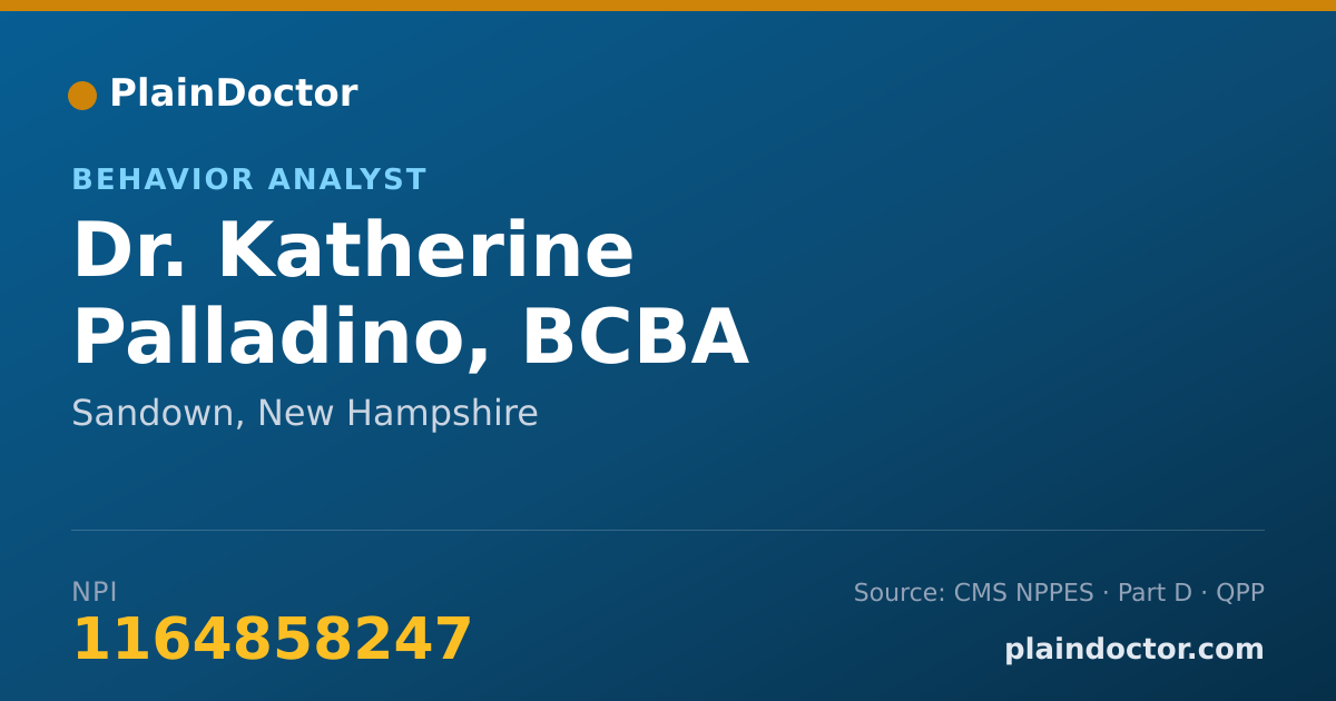 Shareable card for Katherine Palladino, BCBA - Behavior Analyst, Sandown, NH