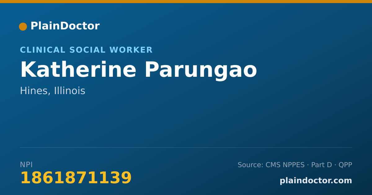 Shareable card for Katherine Parungao - Clinical Social Worker, Hines, IL