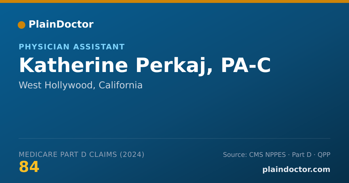Shareable card for Katherine Perkaj, PA-C - Physician Assistant, West Hollywood, CA
