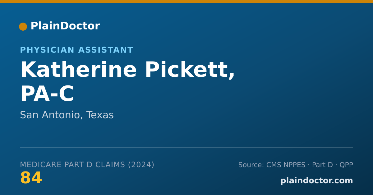Shareable card for Katherine Pickett, PA-C - Physician Assistant, San Antonio, TX