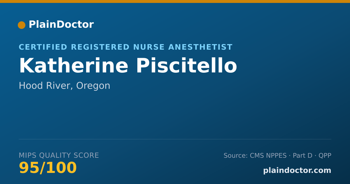 Shareable card for Katherine Piscitello - Registered Nurse, Hood River, OR