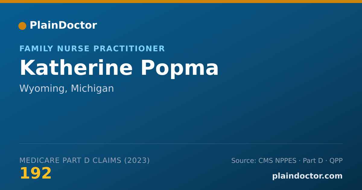 Shareable card for Katherine Popma - Family Nurse Practitioner, Wyoming, MI