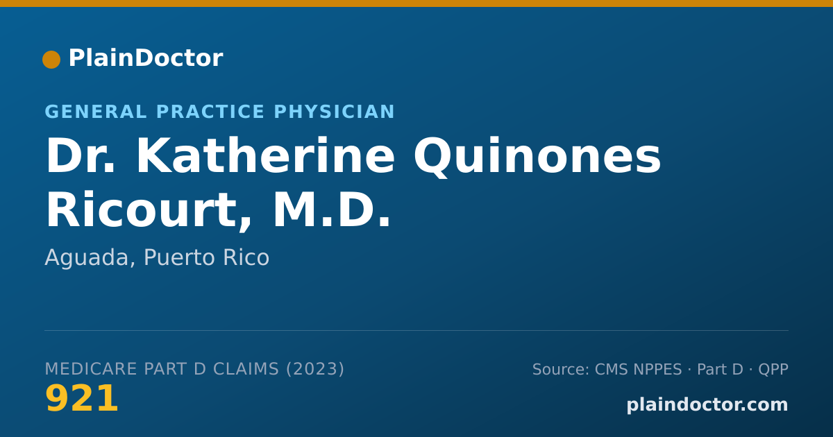 Shareable card for Katherine Quinones Ricourt, M.D. - General Practice Physician, Aguada, PR