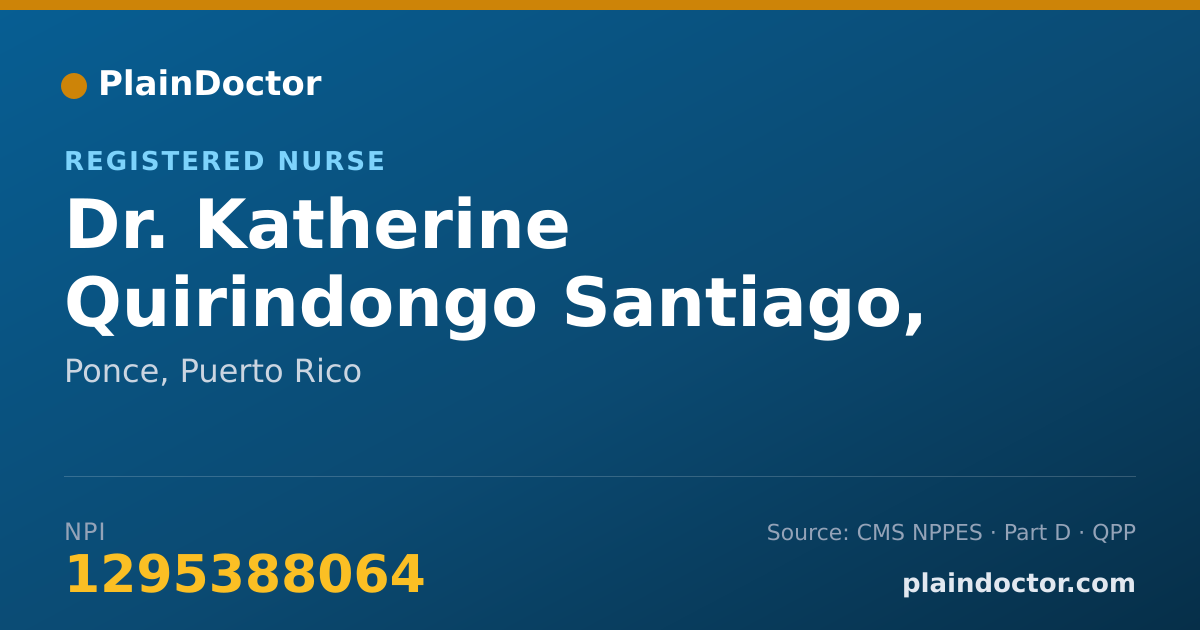 Shareable card for Katherine Quirindongo Santiago, RN - Registered Nurse, Ponce, PR