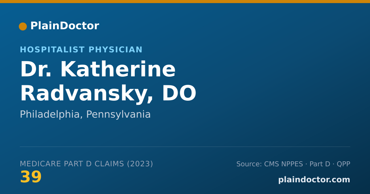 Shareable card for Katherine Radvansky, DO - Hospitalist Physician, Philadelphia, PA