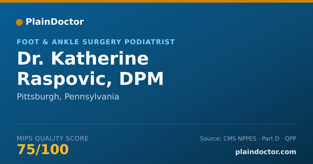 Shareable card for Katherine Raspovic, DPM - Foot & Ankle Surgery Podiatrist, Pittsburgh, PA