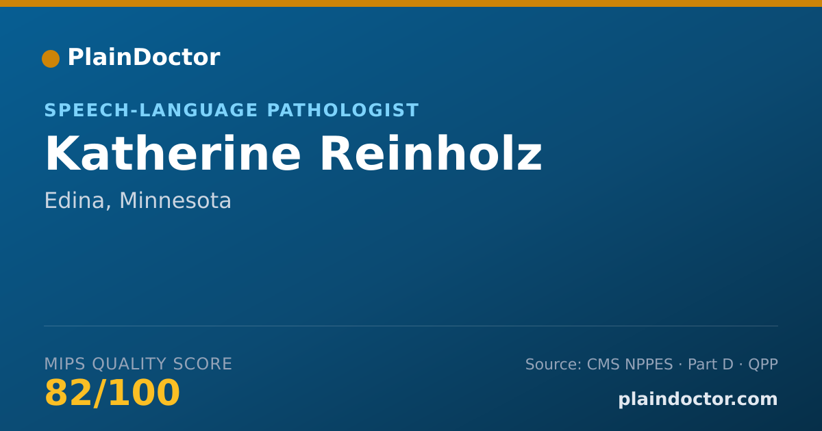 Shareable card for Katherine Reinholz - Speech-Language Pathologist, Edina, MN