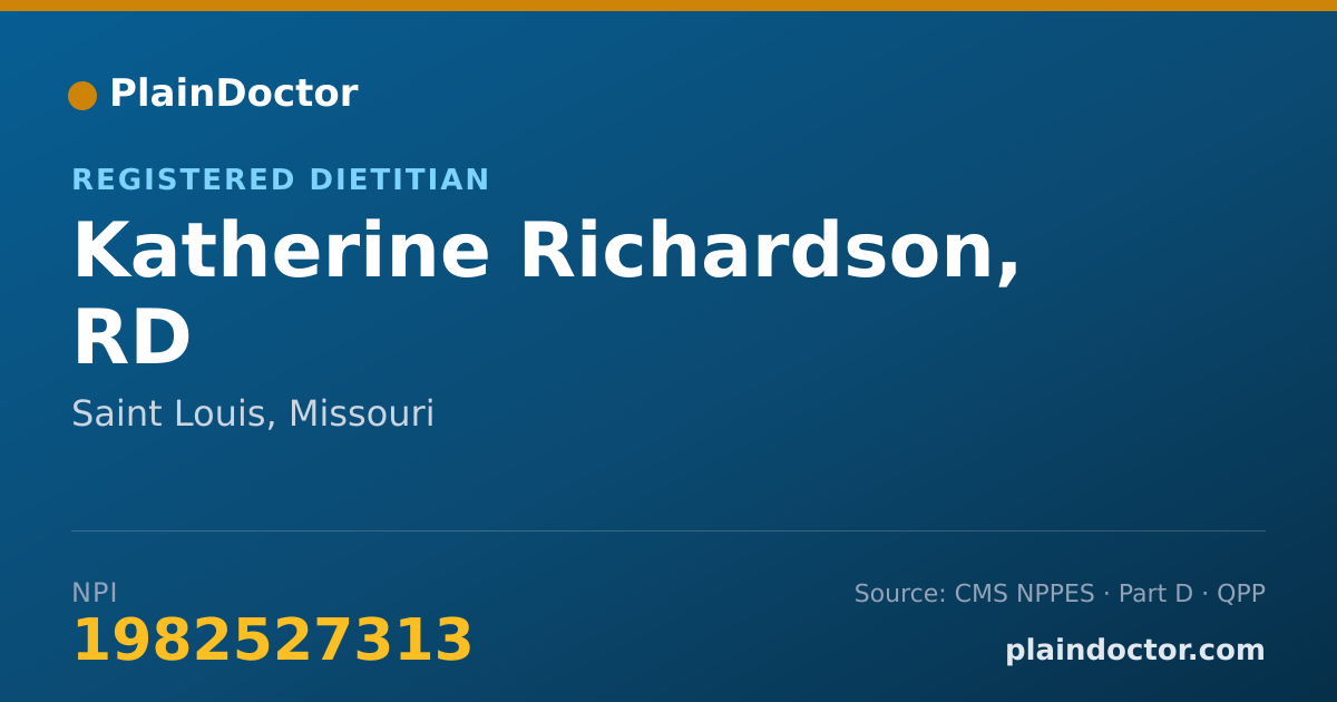 Shareable card for Katherine Richardson, RD - Registered Dietitian, Saint Louis, MO