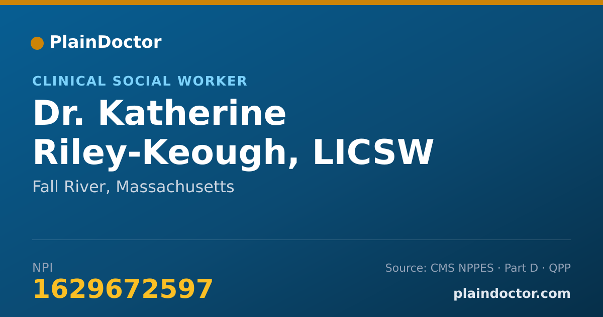 Shareable card for Katherine Riley-Keough, LICSW - Clinical Social Worker, Fall River, MA