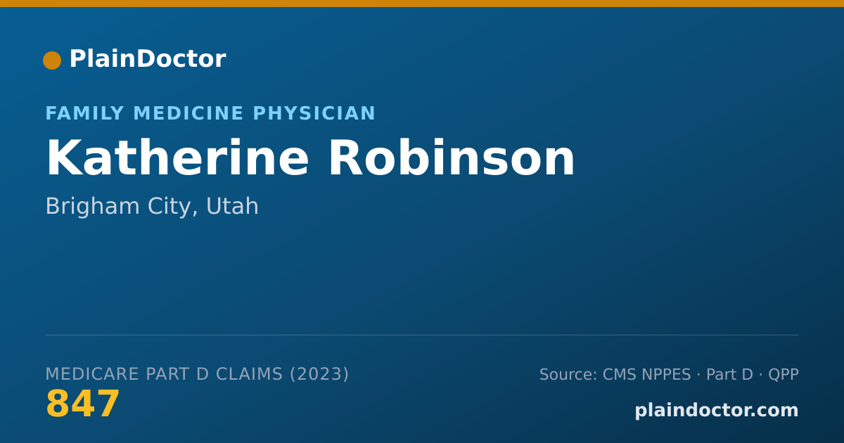 Shareable card for Katherine Robinson - Family Medicine Physician, Brigham City, UT
