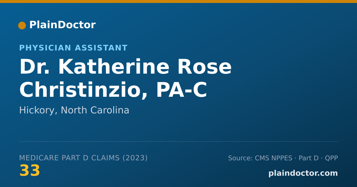 Shareable card for Katherine Rose Christinzio, PA-C - Physician Assistant, Hickory, NC