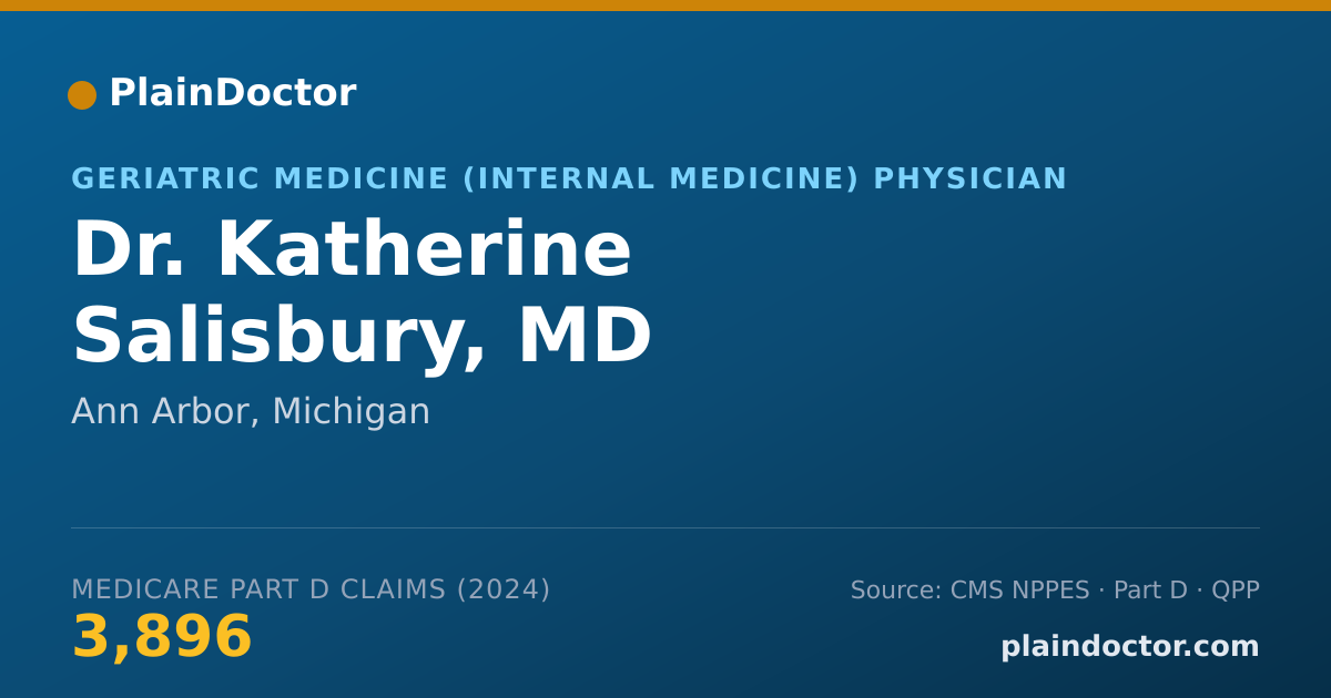 Shareable card for Katherine Salisbury, MD - Geriatric Medicine (Internal Medicine) Physician, Ann Arbor, MI