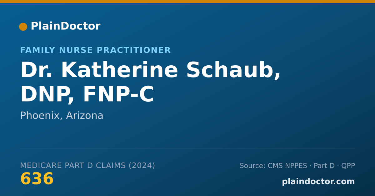 Shareable card for Katherine Schaub, DNP, FNP-C - Family Nurse Practitioner, Phoenix, AZ