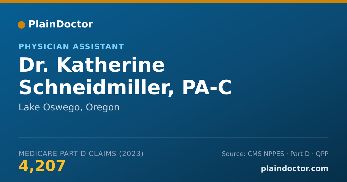 Shareable card for Katherine Schneidmiller, PA-C - Physician Assistant, Lake Oswego, OR