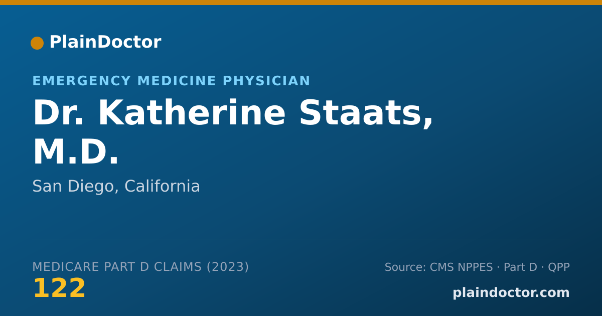 Shareable card for Katherine Staats, M.D. - Emergency Medicine Physician, San Diego, CA