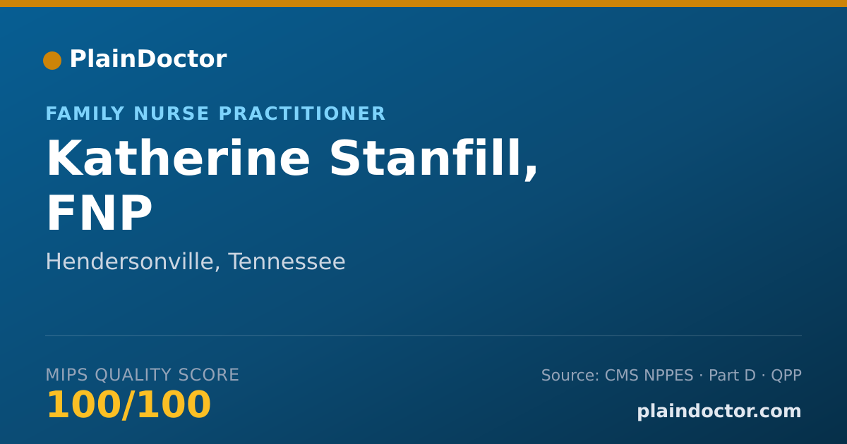 Shareable card for Katherine Stanfill, FNP - Family Nurse Practitioner, Hendersonville, TN