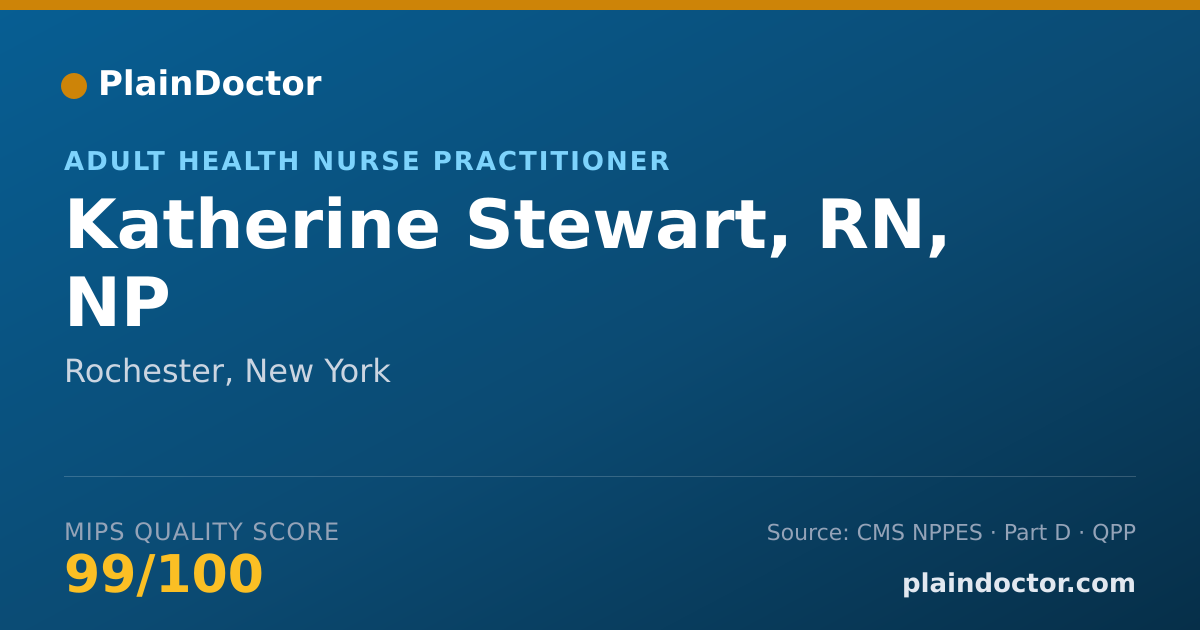 Shareable card for Katherine Stewart, RN, NP - Adult Health Nurse Practitioner, Rochester, NY