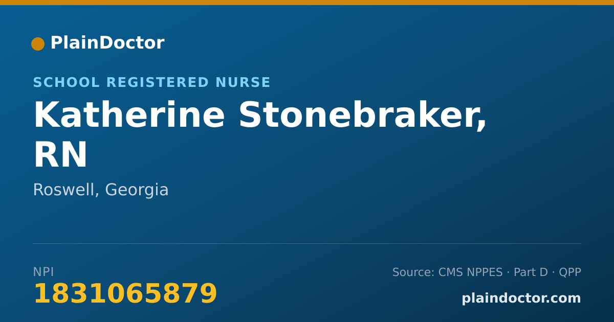 Shareable card for Katherine Stonebraker, RN - School Registered Nurse, Roswell, GA