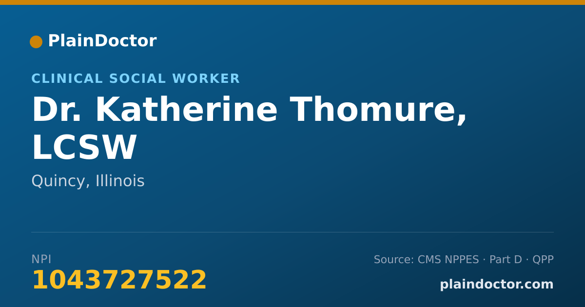 Shareable card for Katherine Thomure, LCSW - Clinical Social Worker, Quincy, IL