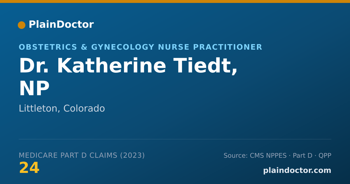 Shareable card for Katherine Tiedt, NP - Obstetrics & Gynecology Nurse Practitioner, Littleton, CO
