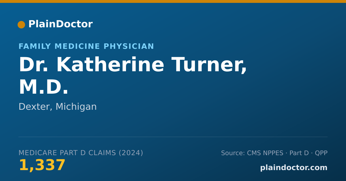 Shareable card for Katherine Turner, M.D. - Family Medicine Physician, Dexter, MI