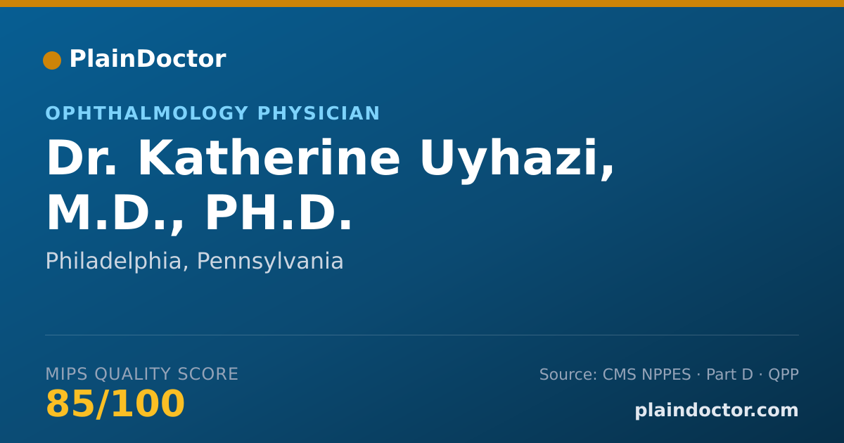 Shareable card for Katherine Uyhazi, M.D., PH.D. - Ophthalmology Physician, Philadelphia, PA