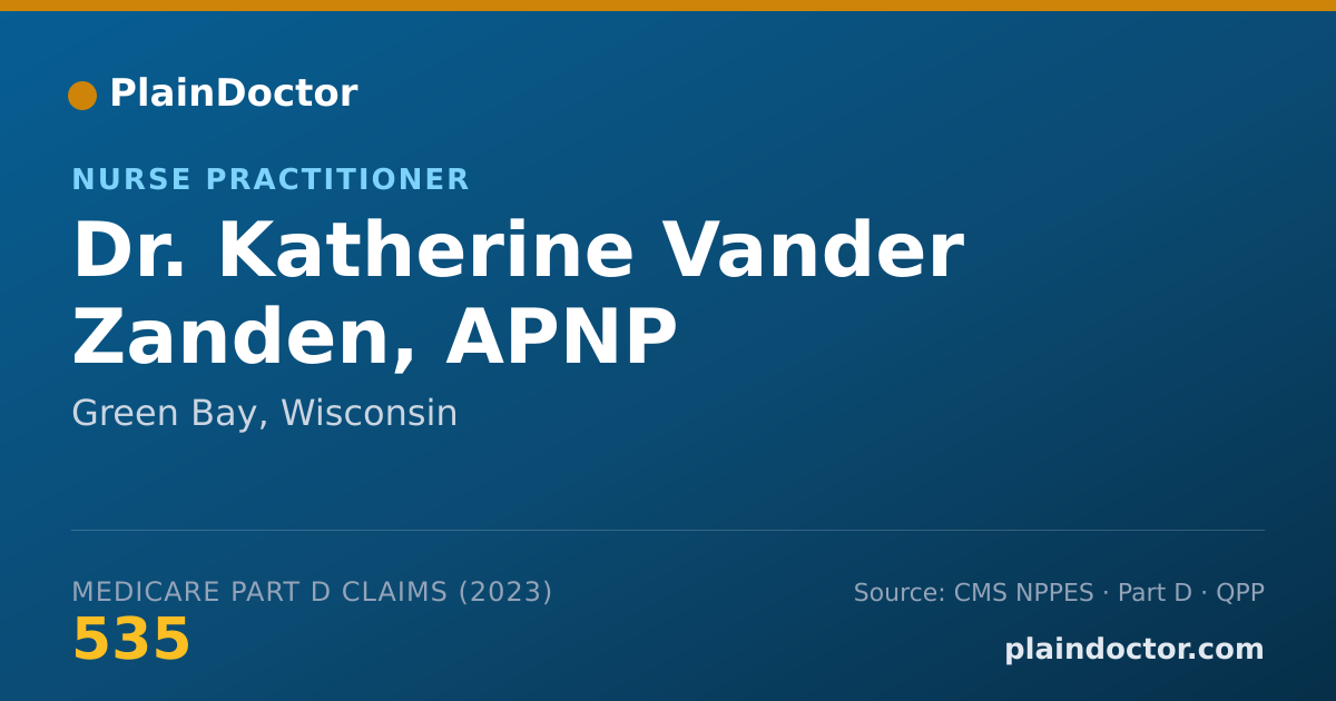 Shareable card for Katherine Vander Zanden, APNP - Nurse Practitioner, Green Bay, WI