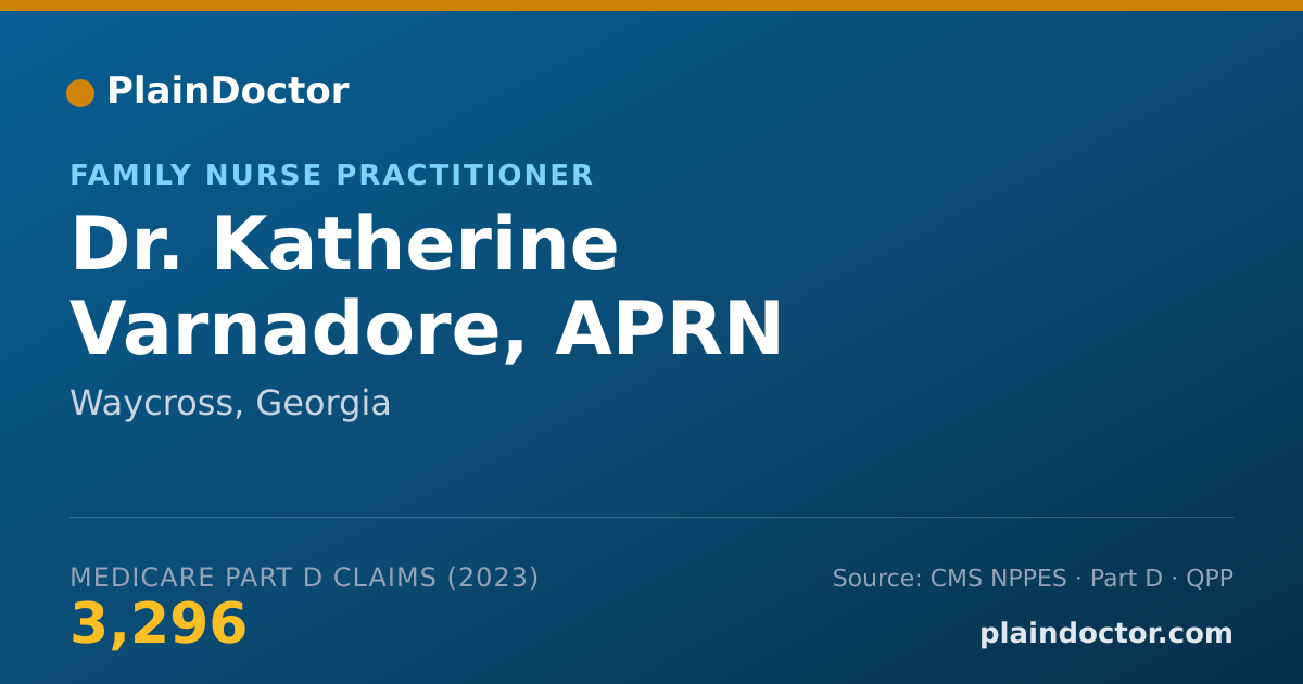 Shareable card for Katherine Varnadore, APRN - Family Nurse Practitioner, Waycross, GA