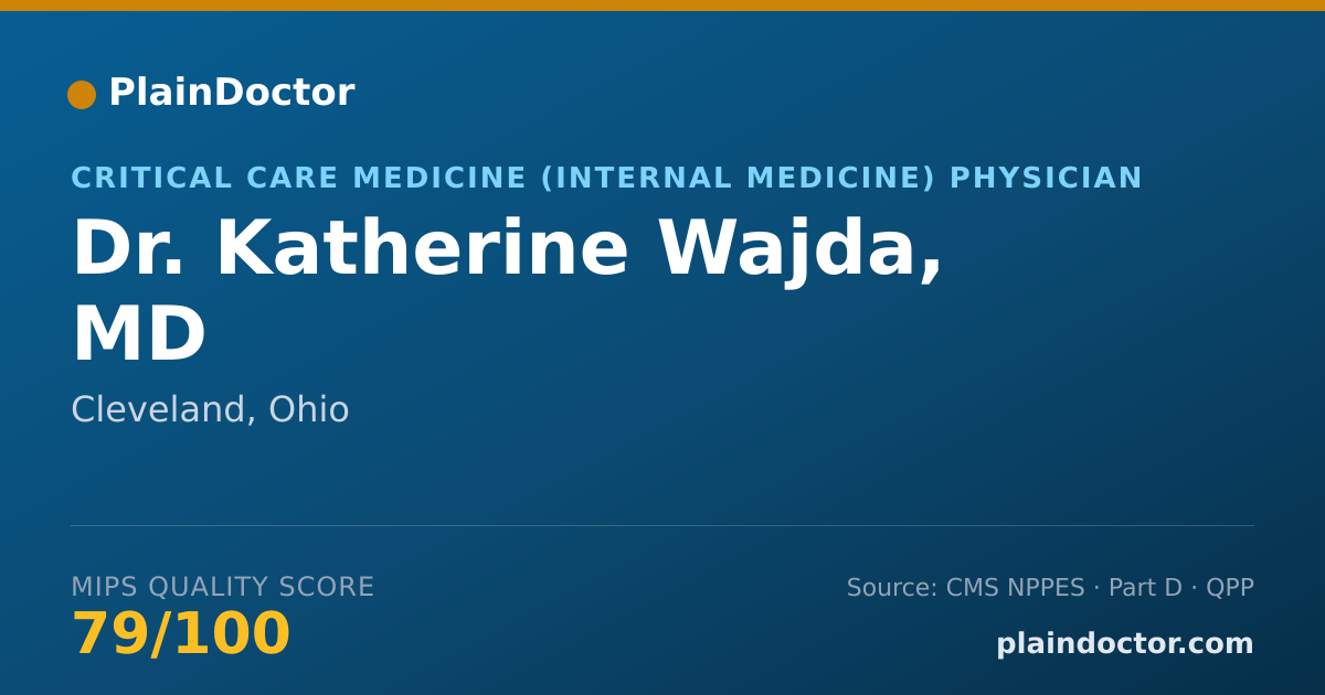 Shareable card for Katherine Wajda, MD - Critical Care Medicine (Internal Medicine) Physician, Cleveland, OH