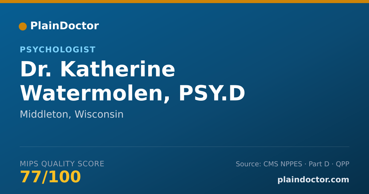 Shareable card for Katherine Watermolen, PSY.D - Psychologist, Middleton, WI