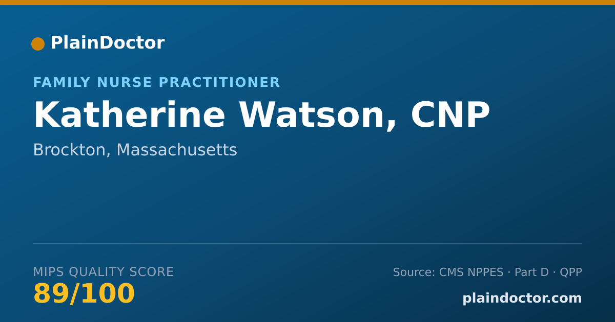 Shareable card for Katherine Watson, CNP - Family Nurse Practitioner, Brockton, MA