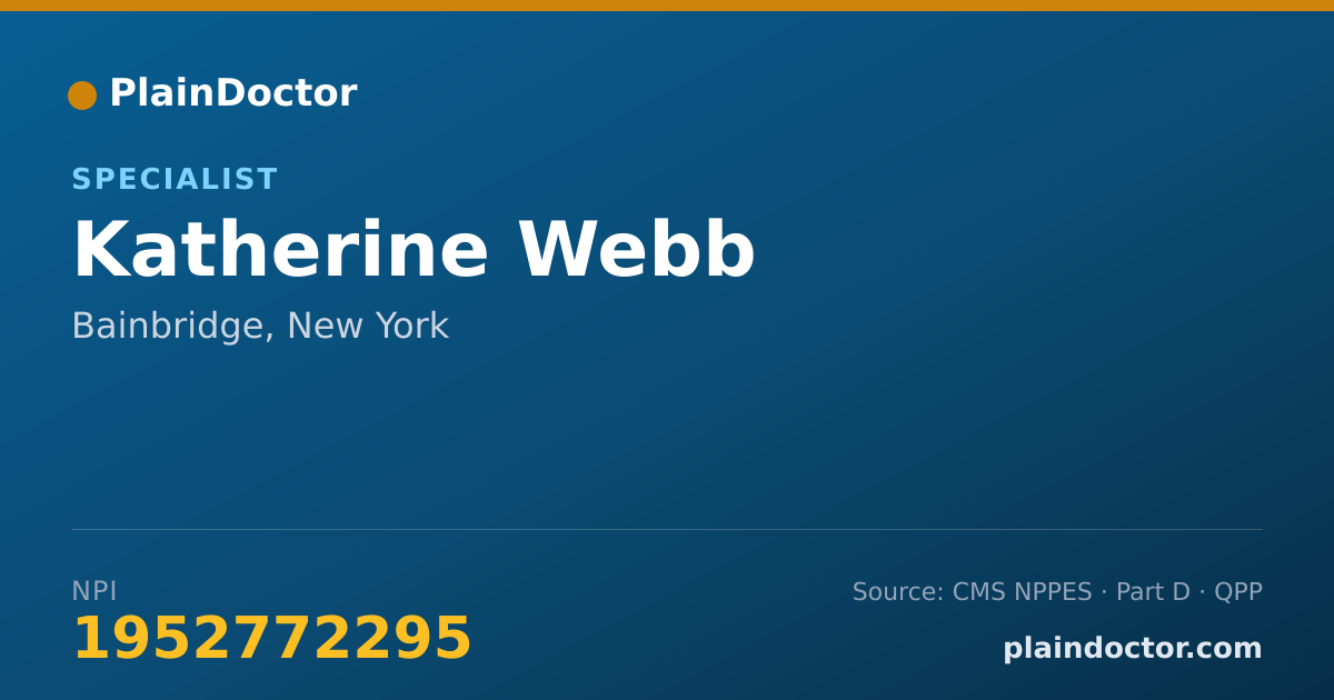 Shareable card for Katherine Webb - Specialist, Bainbridge, NY
